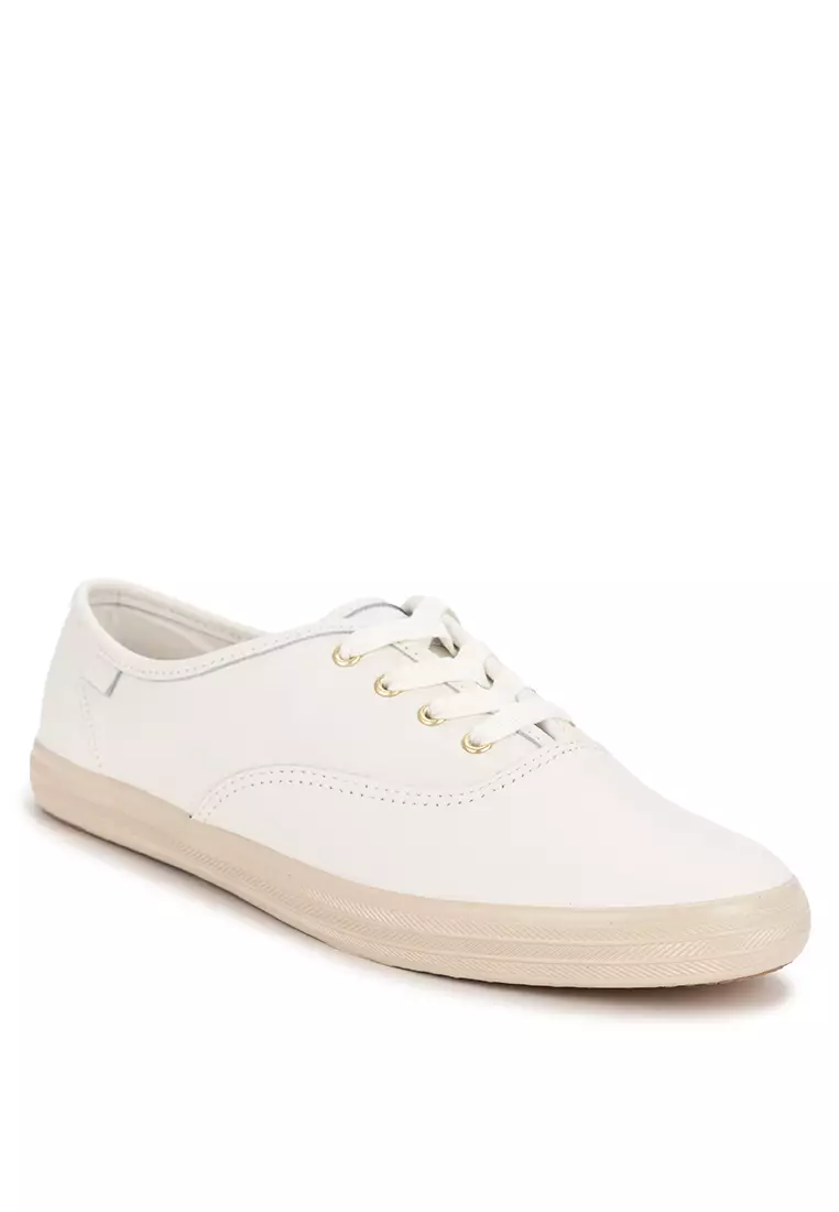 Discount on Keds  shoes - SKU: Champion Leather Tone Off Foxing Sneakers