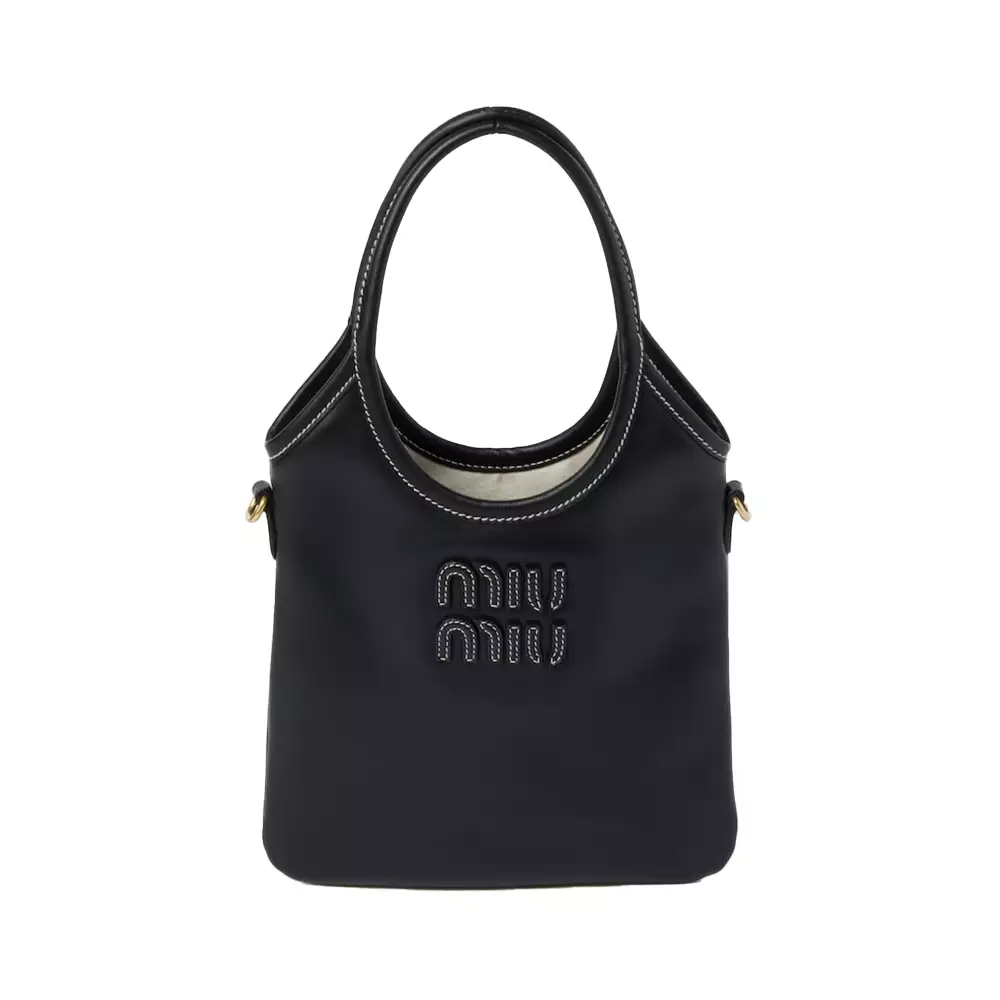 Ivy Mini Leather Tote Bag Black