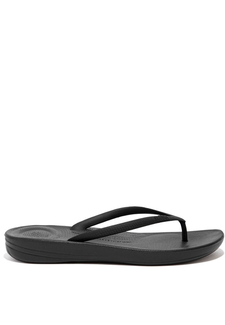 FitFlop iQUSHION Women's Ergonomic Flip-Flops - All Black (E54-090)