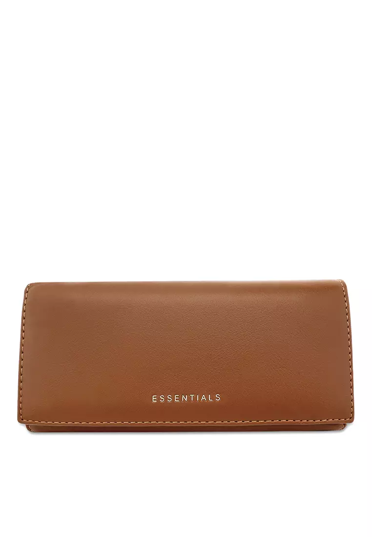 Buy ESSENTIALS Women's RFID Blocking Long Purse With Coin Compartment