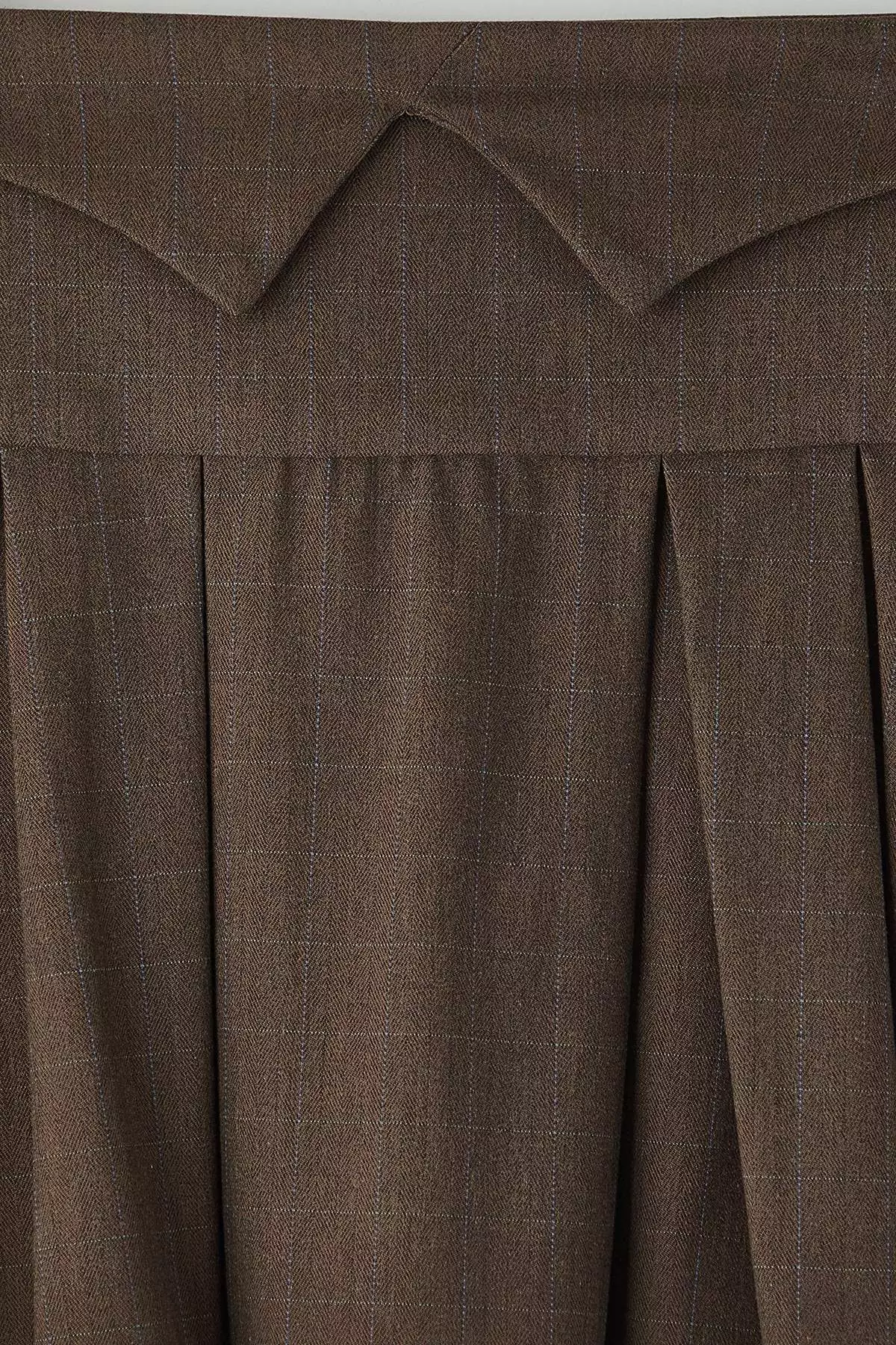 Exclusive Special Collection Mink Plaid Waist Detailed Pleated Short Skirt Twoaw26Et134