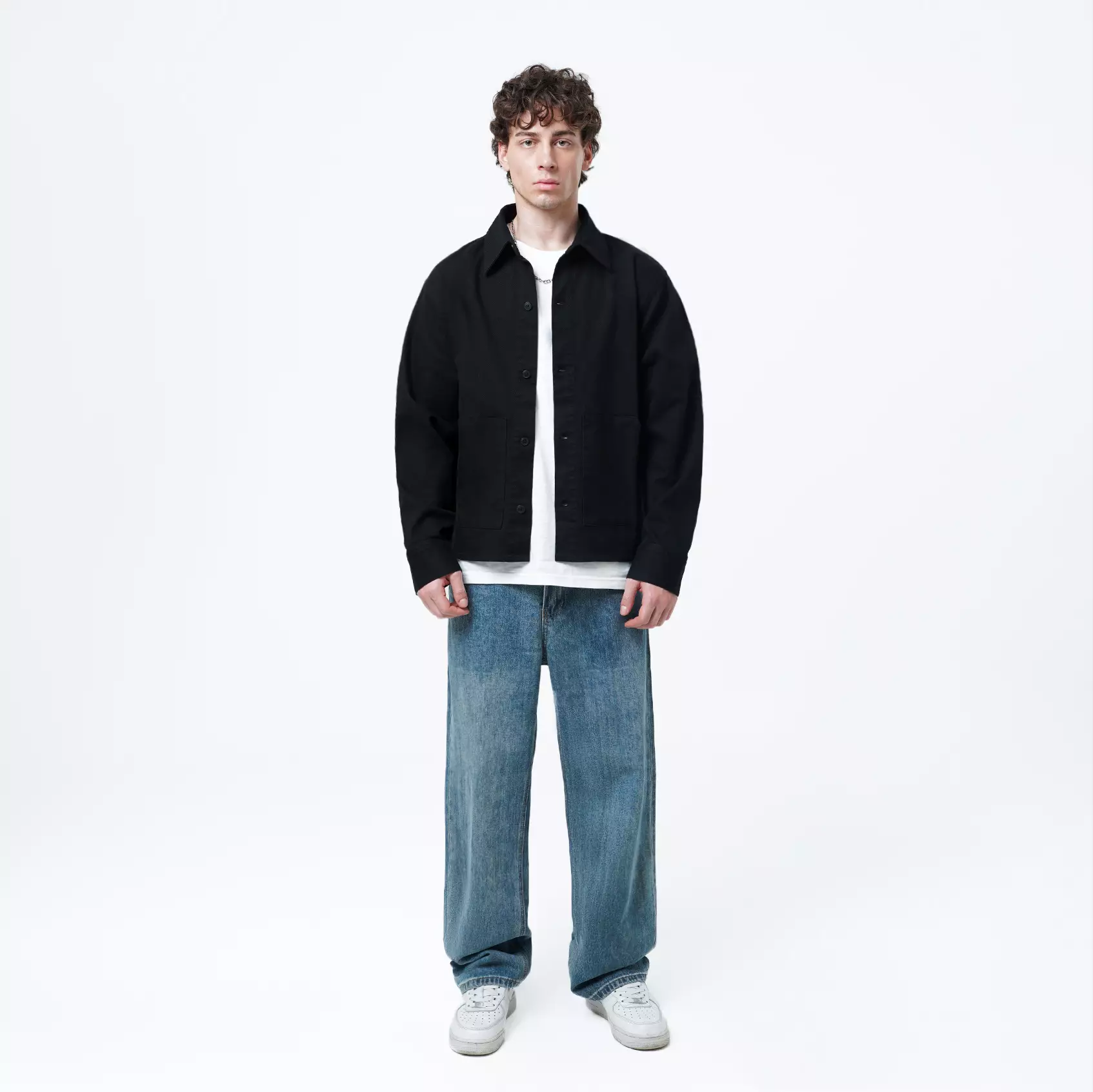 CELCIUS Collar Jacket LIN001642C Hitam