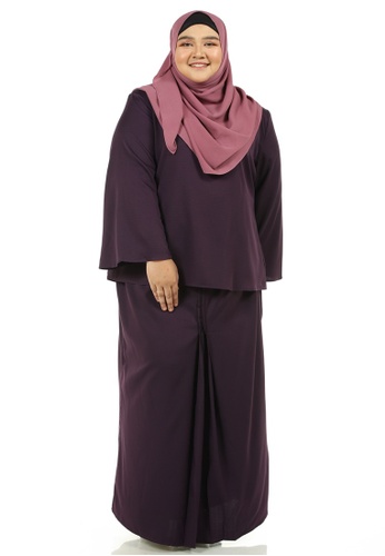 Betti Kurung Kedah Plus Size from Ashura in Purple