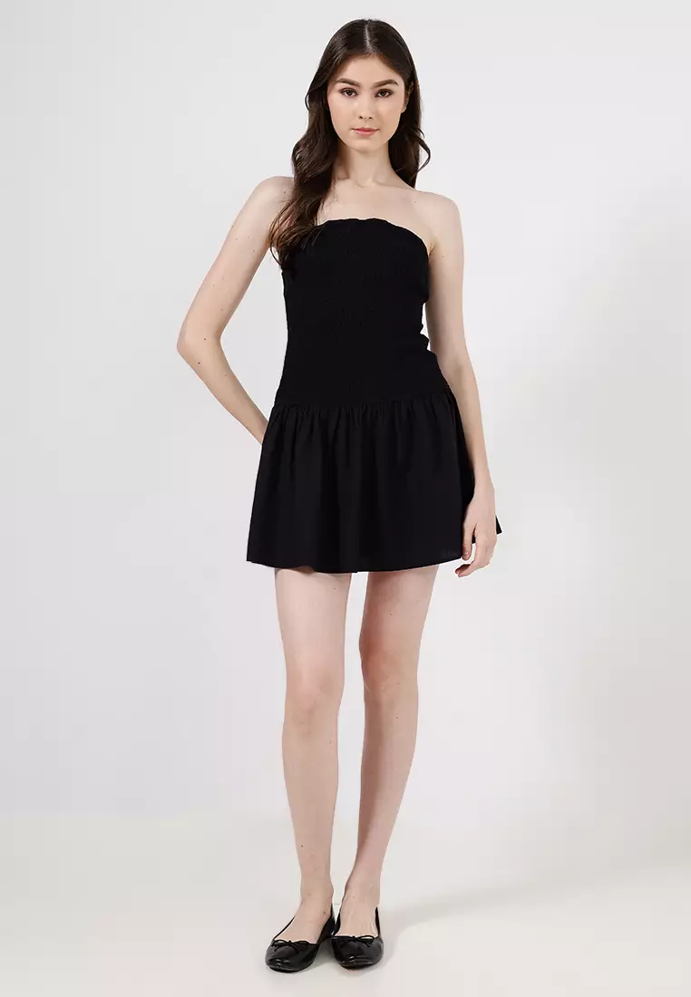 Shirred Tube Mini Dress