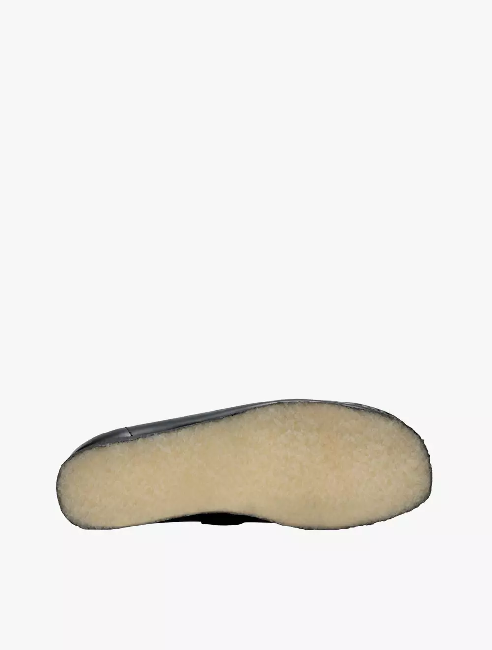 Clarks Wallabee T Bar Blk HiShine Lea