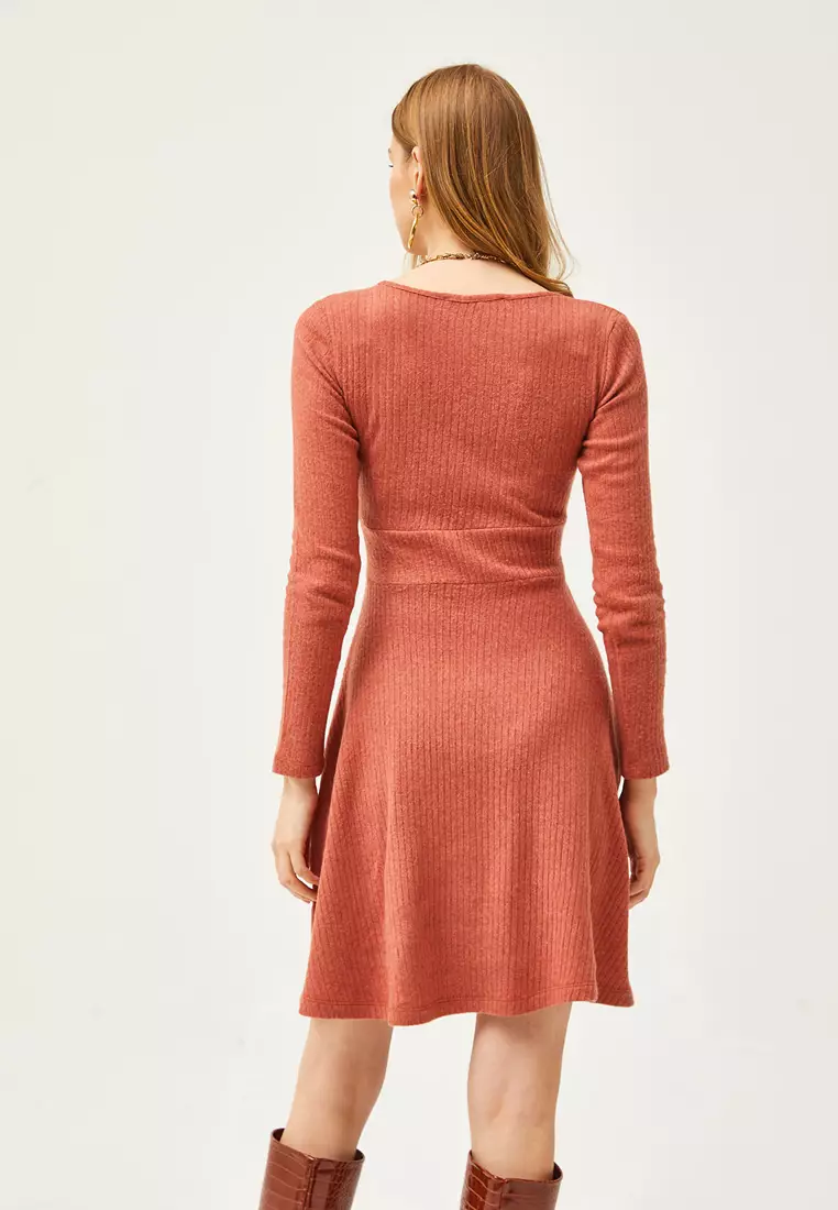 Surplice Mini Dress