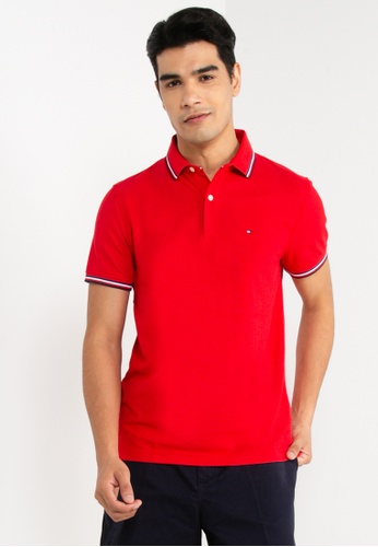 red collared shirts