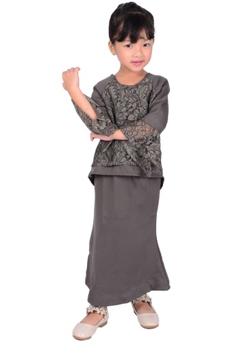  Buy  MyTrend Kids Baju  Kurung  Lace Molly Set in Dark Grey 
