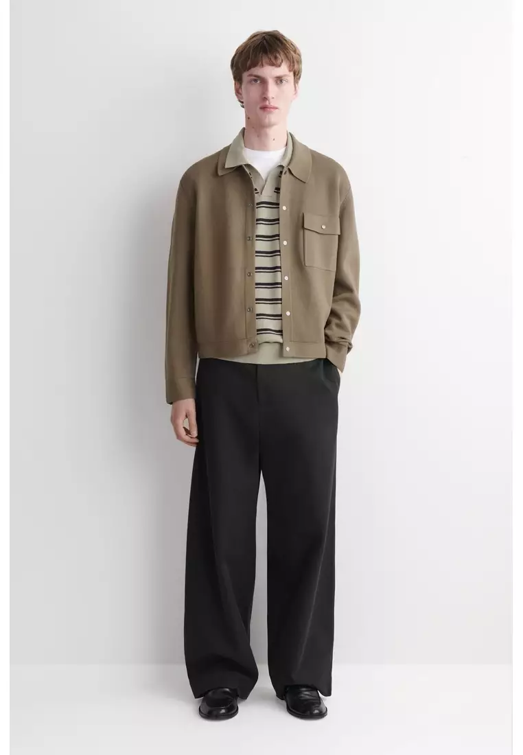 KNITTED LINEN POLO SHIRT
