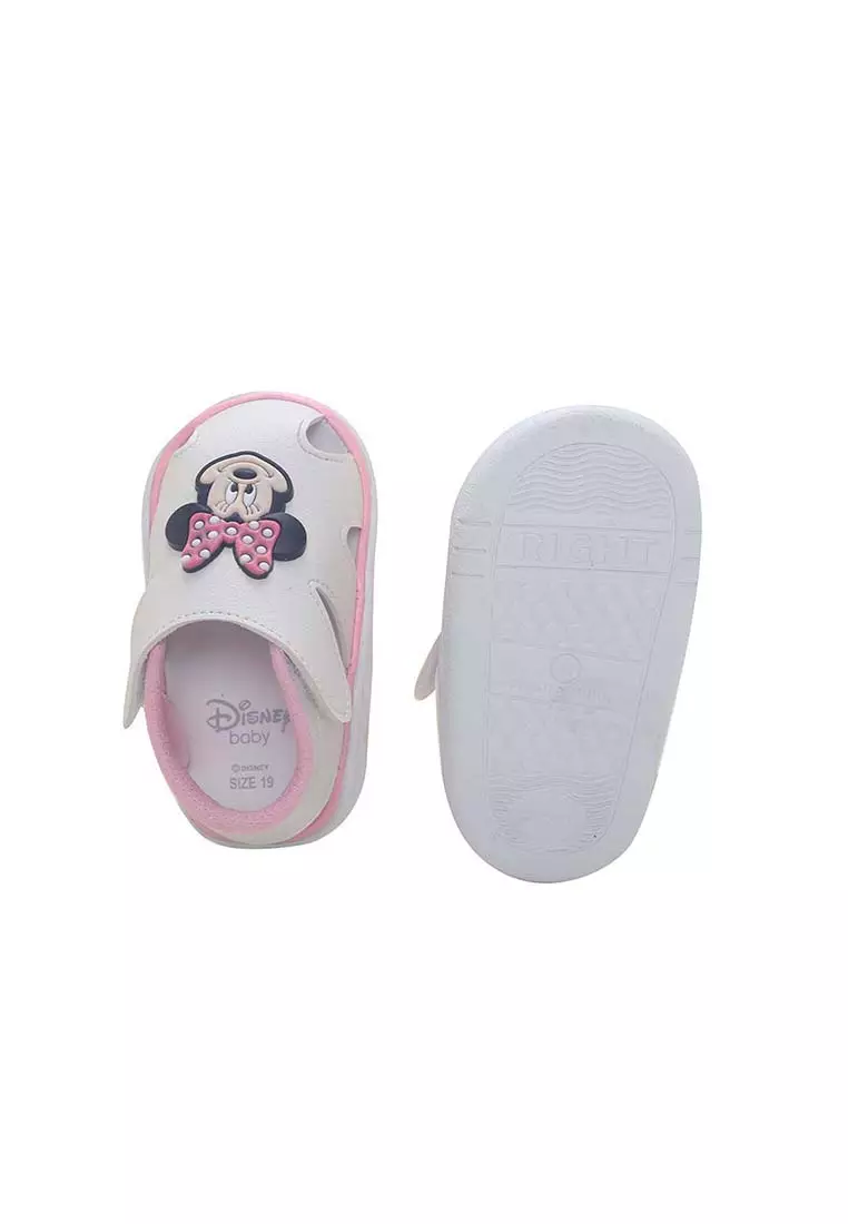 Disney Minnie Sandal Bayi Left Right Cicit Minnie Mouse White