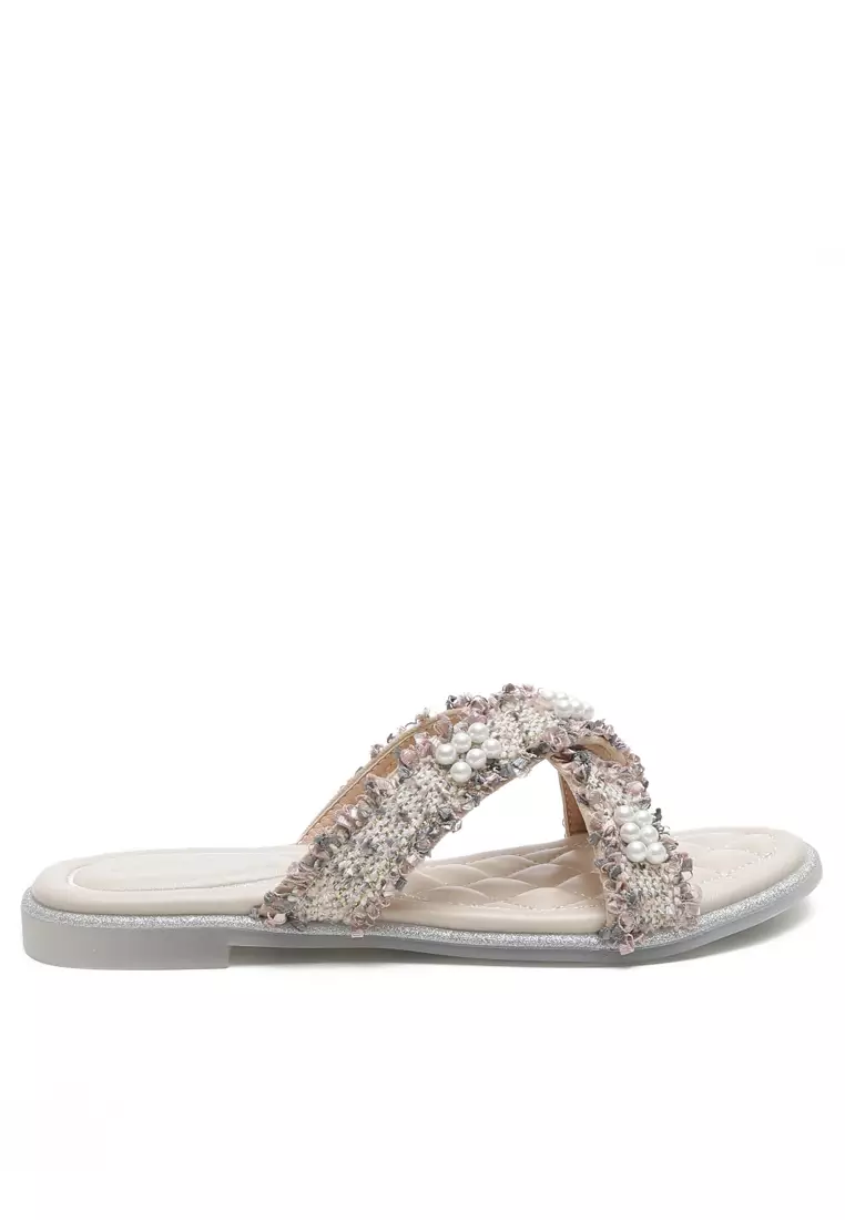 Glitzy flat clearance sandals