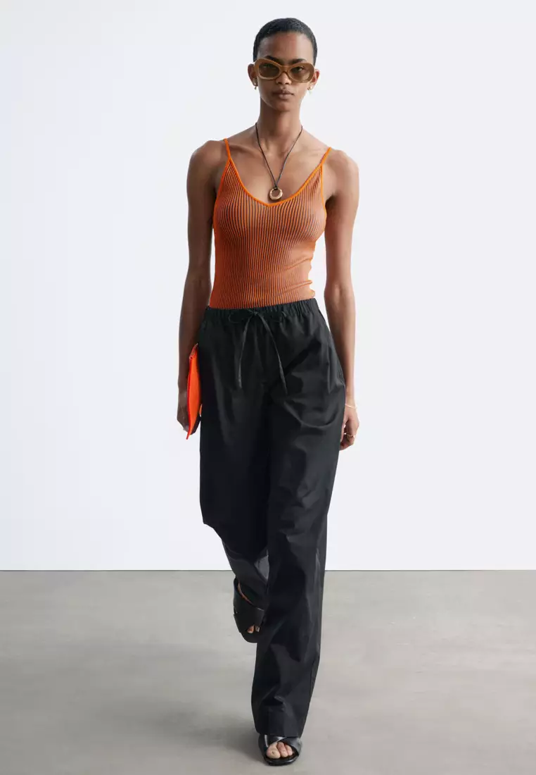 Cotton Twill Drawstring Trousers