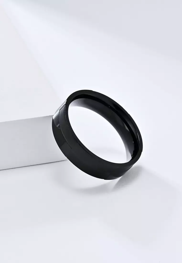 Titanium Steel Dislocation Geometry Ring JW QF-JZ928