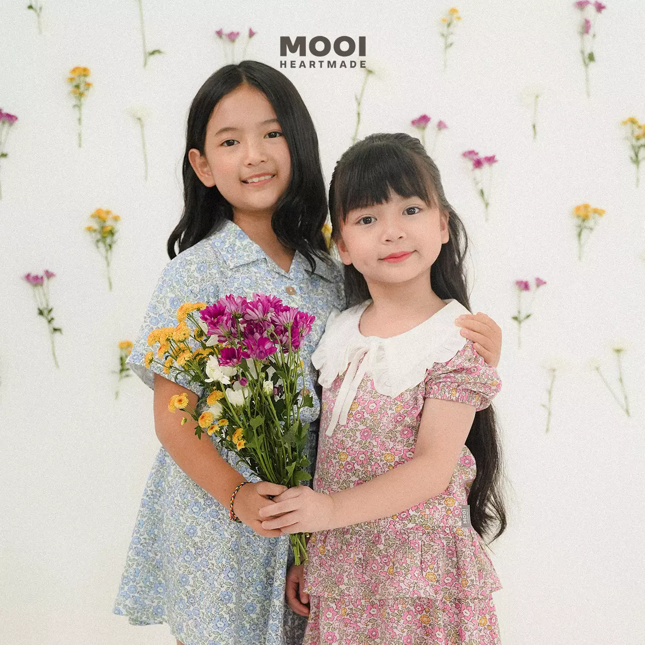 Mooi Atasan Anak Perempuan Vania Top - Light Blue