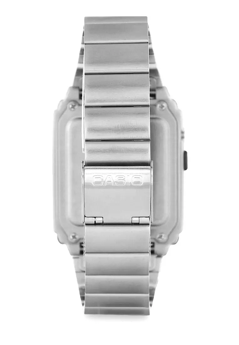 Casio Jam Tangan - Silver Black - Stainless Steel - CA-506-1DF