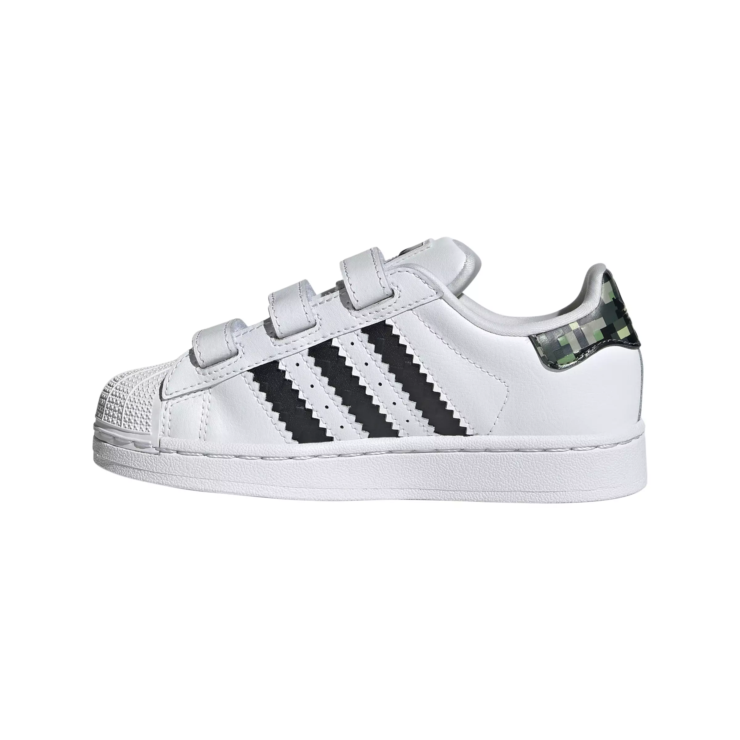 ADIDAS Superstar II Cf C x Minecraft Shoes Kids JQ8748 - Sepatu Anak (Putih)