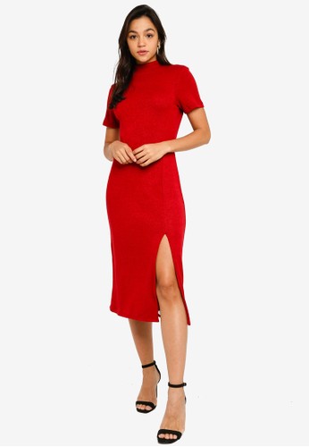 Jual Mink Pink Midi Dress With Splits Original Zalora Indonesia