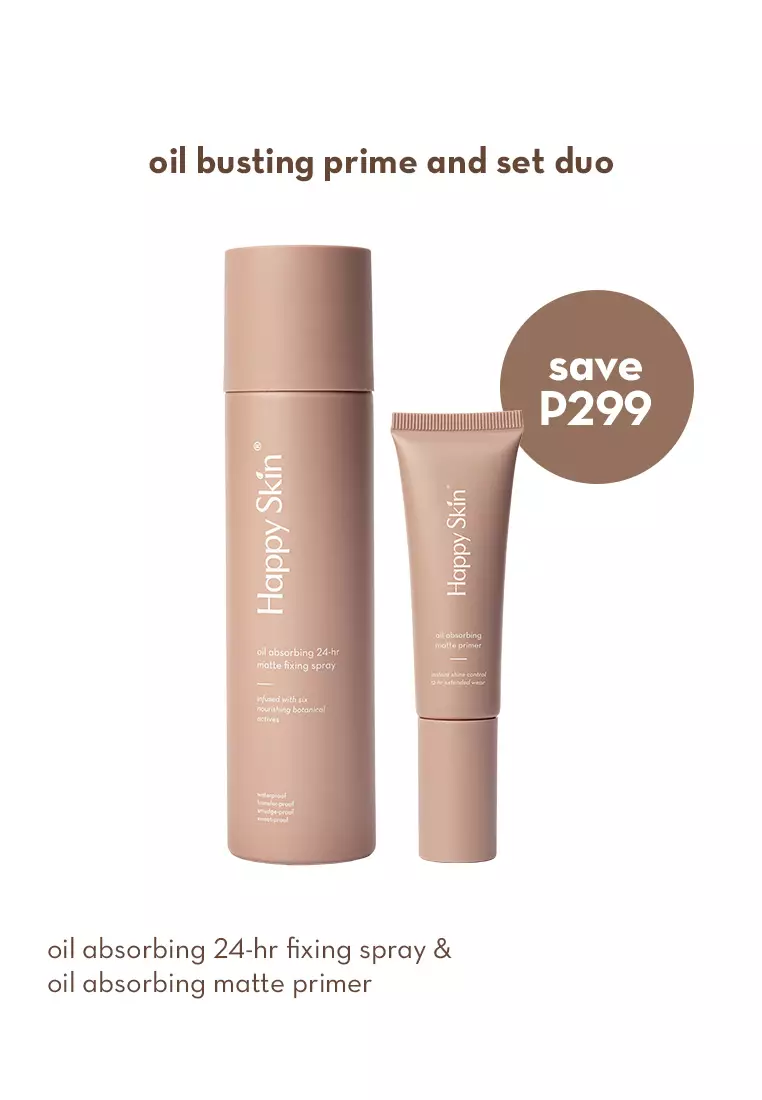 Oil Busting Prime and Set Duo (Oil Absorbing Matte Fixing Spray + Oil Absorbing Matte Primer)