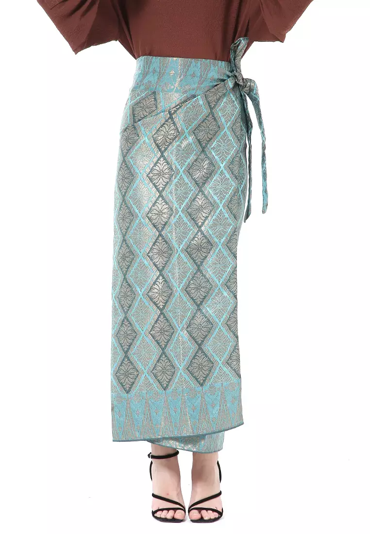 Olaf Rok Lilit Songket Batik Wanita Uniqe Design Material Viscose ORIGINAL - Tosca