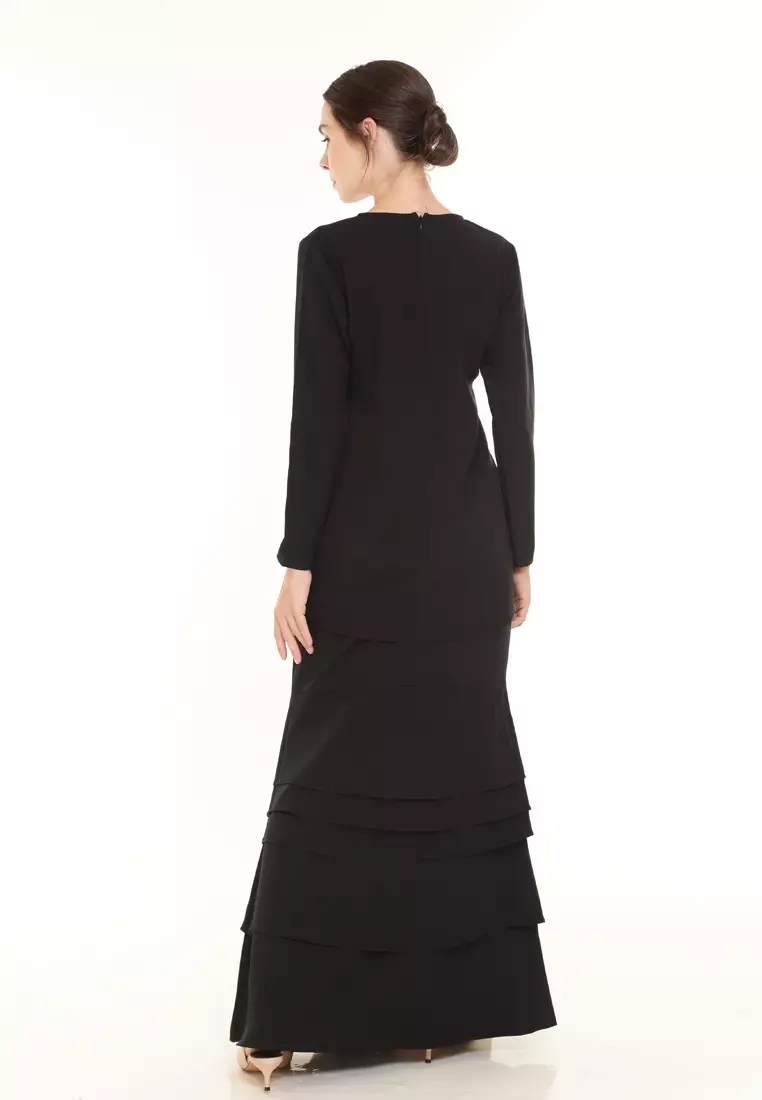 Isabella Multi Layer Kurung Modern in Black