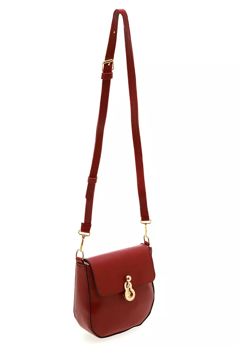 Rebicca Slingbags Premium Zipper Closure Bag Women - Maroon