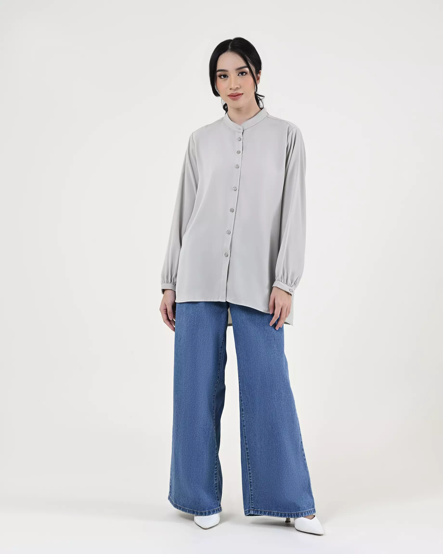 Geulis.id SALLO SHIRT - Sagegreen