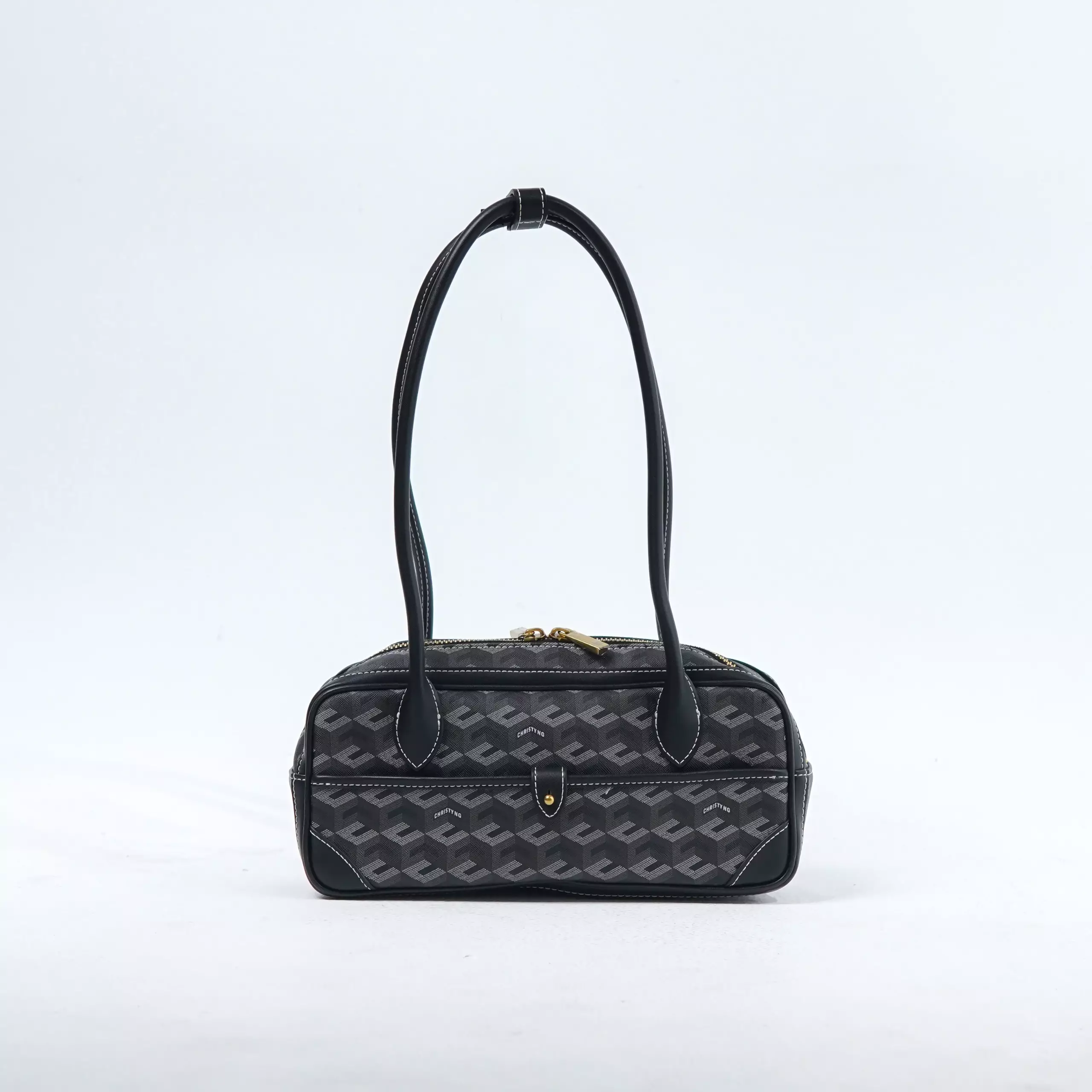 Tas CHRISTY NG MARCELO MONOGRAM PATTERN BLACK SHOULDER BAG 100% ORIGINAL