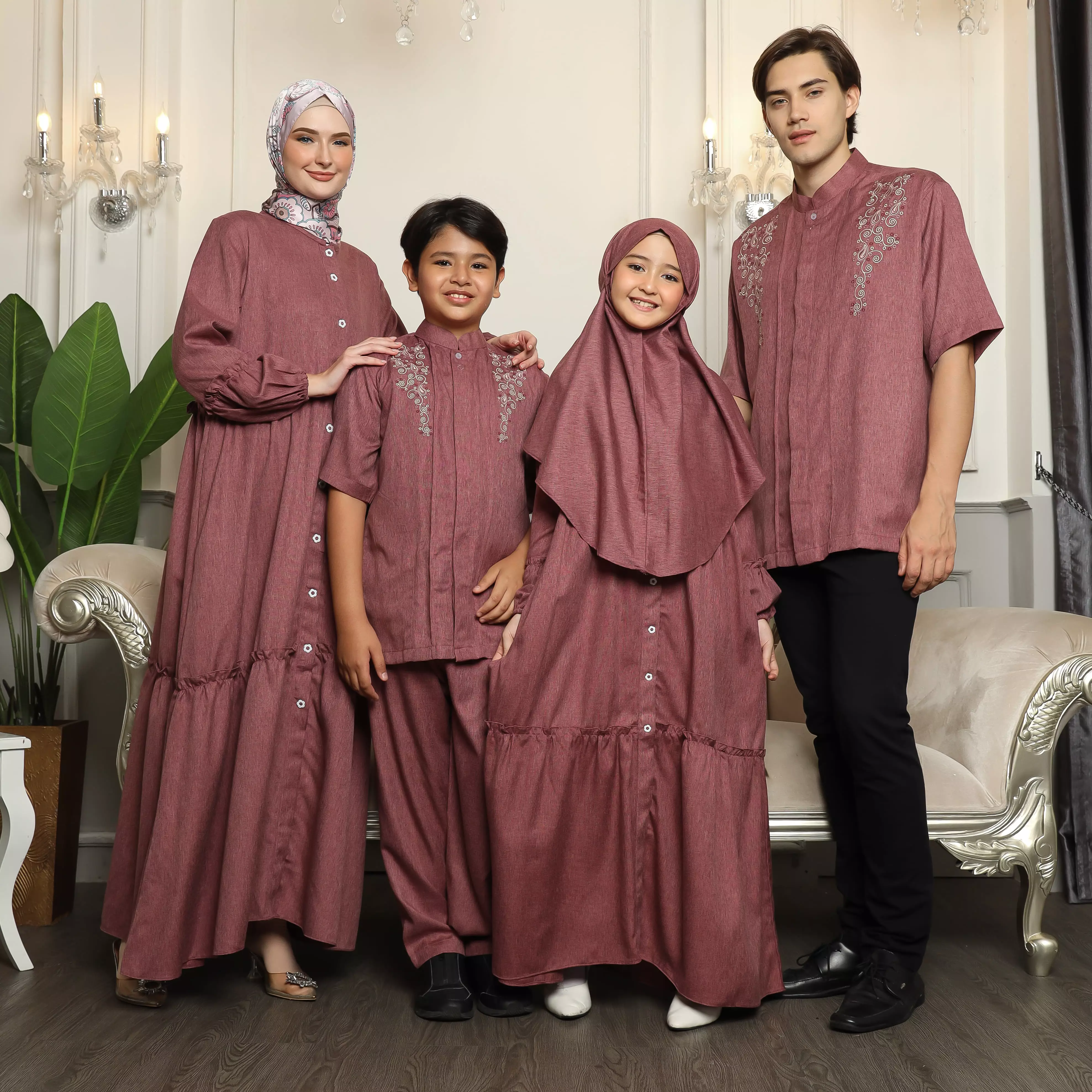 Gamis Sarimbit Wanita GMS 04 Burgundy