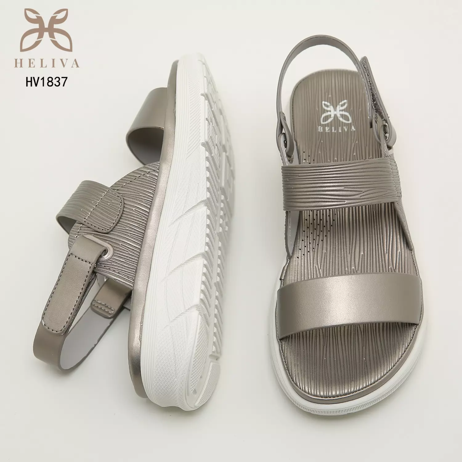 Heliva Shela Sandal Wedges Strap Ankle Wrap Sol 4cm