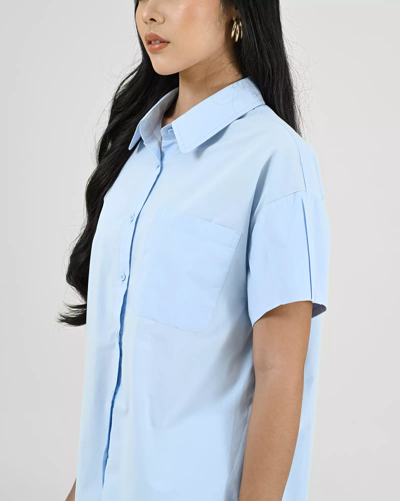 Geulis.id FUJITA SHIRT - Skyblue