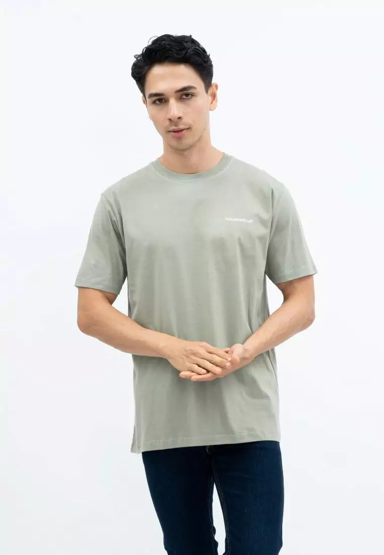 Houseofcuff T-shirt Kaos Motif Garuda Pendek Sage Green Size S-4XL