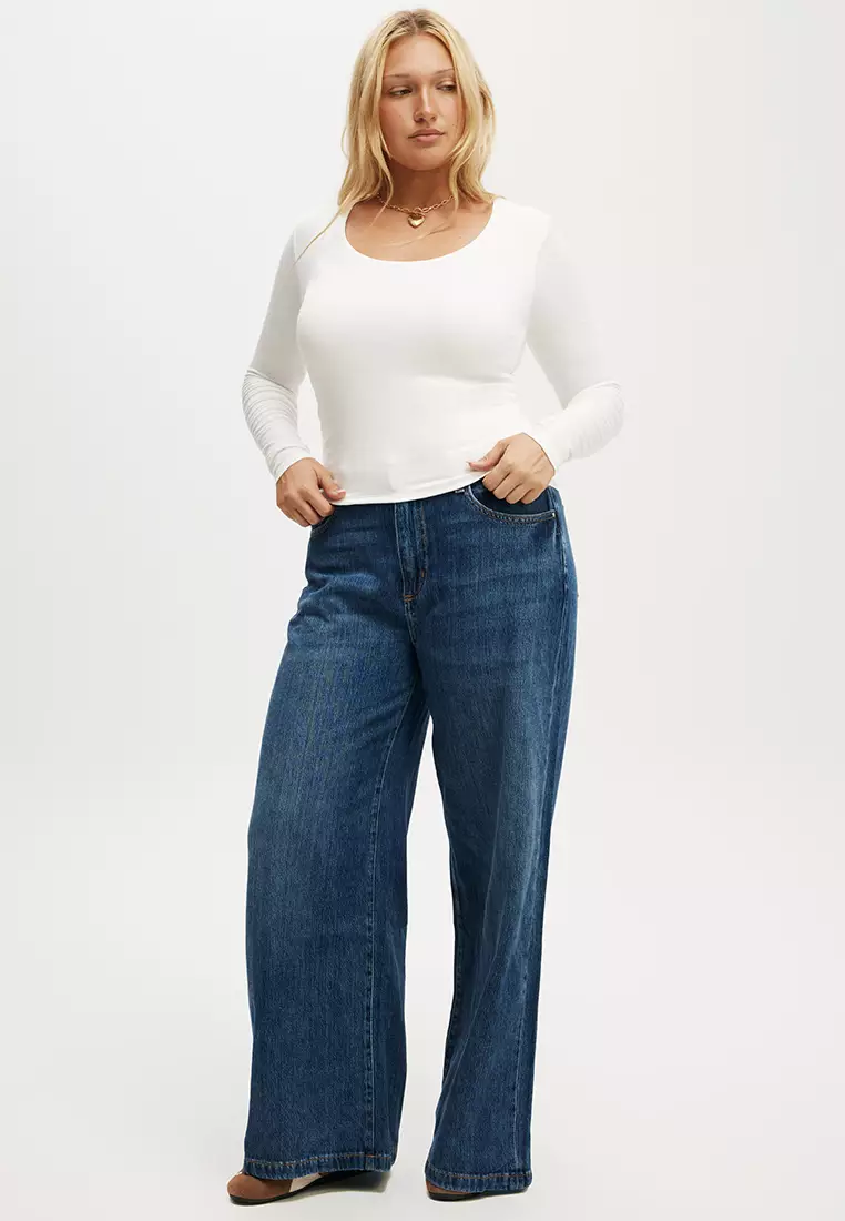 Sunday Scoop Neck Long Sleeves Top