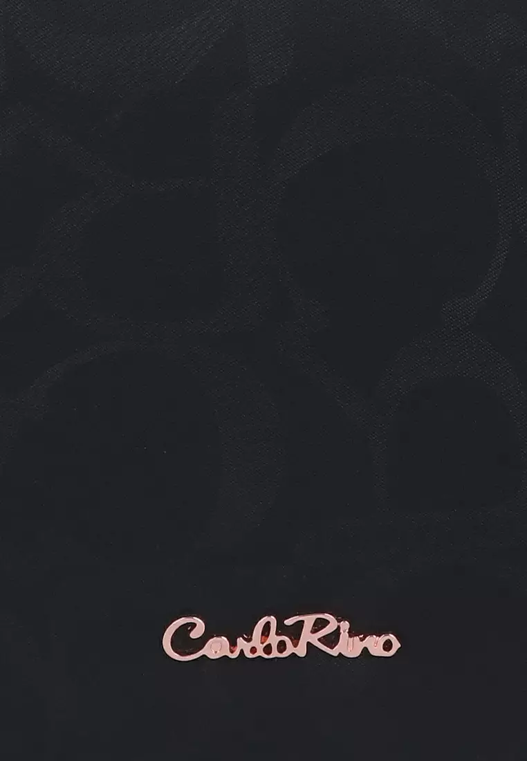 Black Carlo GEO Nylon Crossbody Belt Bag