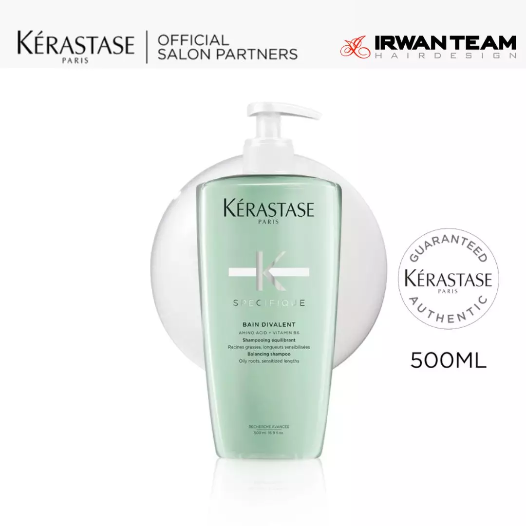 Kerastase Bain Divalent 500ml Shampoo for Oily Scalp - Shampo untuk Rambut Lepek & Kulit Kepala Berminyak