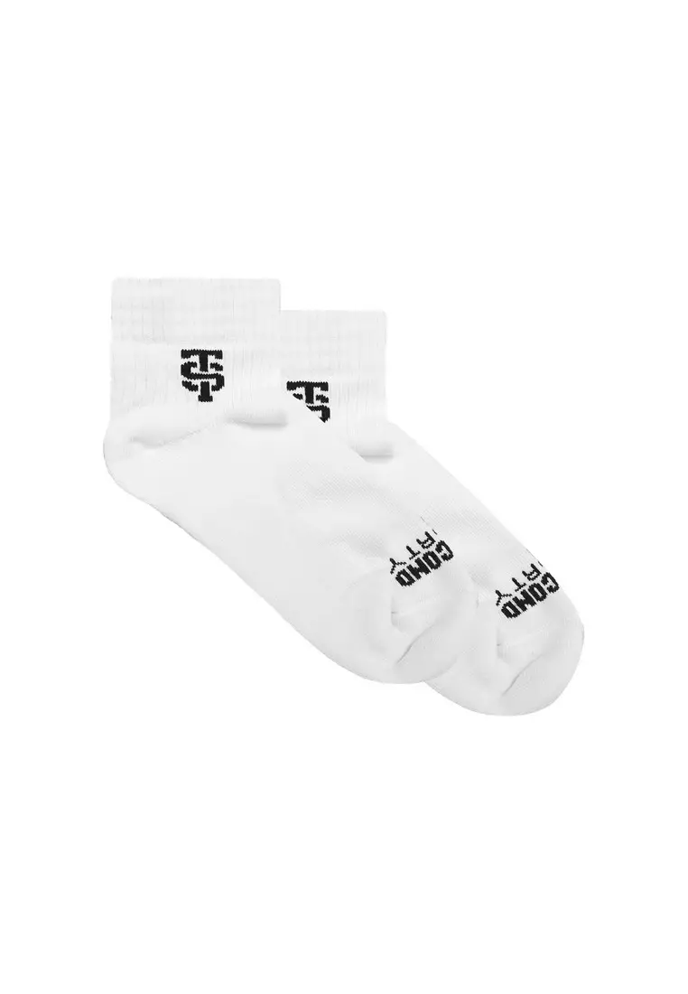 10 Pairs Disposable Compressed Ankle Socks | Size 36-43, White, Unisex, Individually Packed