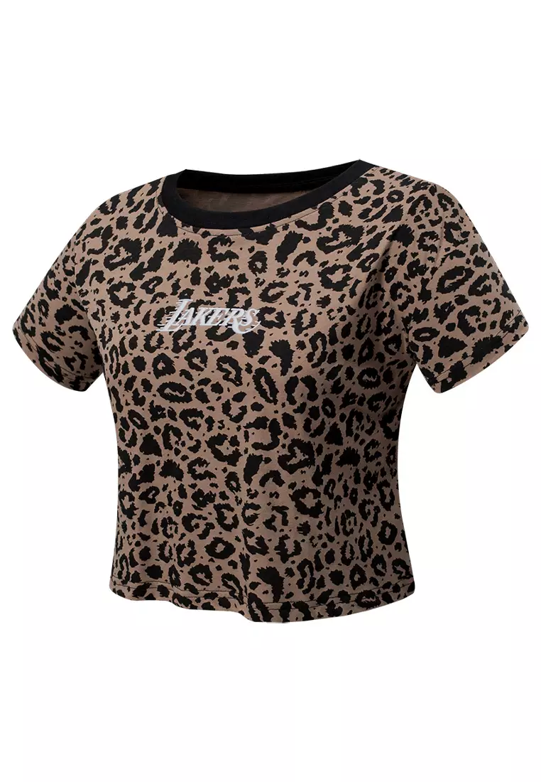 NBA Los Angeles Lakers Crop Top for Women Boxy Urban Jungle Collection Cropped T-Shirt