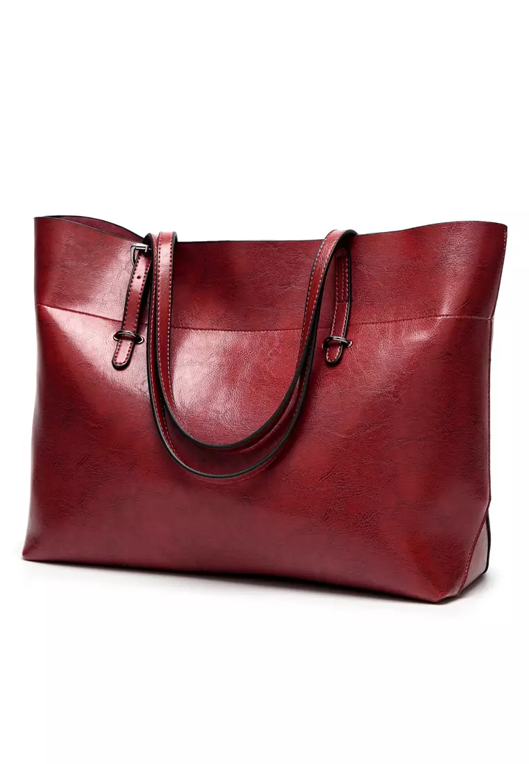 復古油蠟仿皮手提包 DP0081