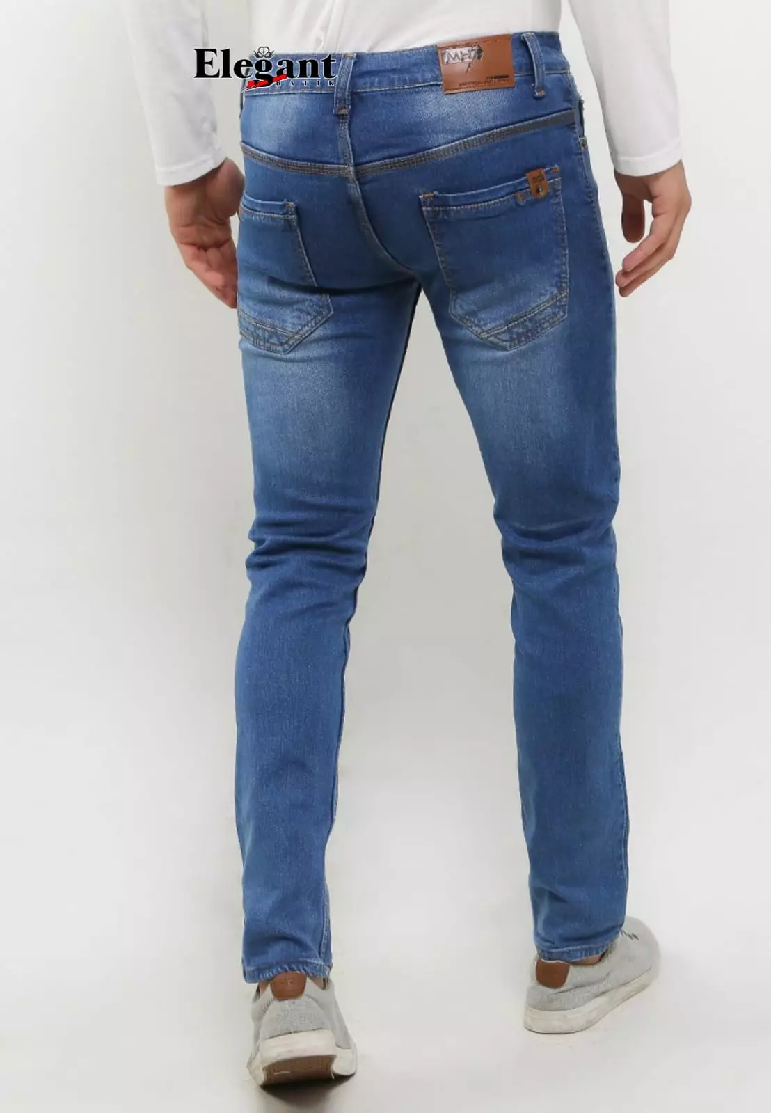 Celana Jeans MH7 Pria Slimfit Soft Denim Light Blu