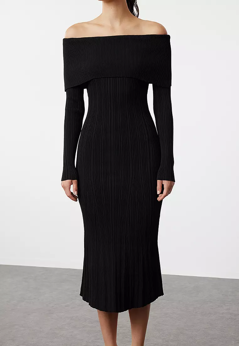 Off Shoulder Midi Dress