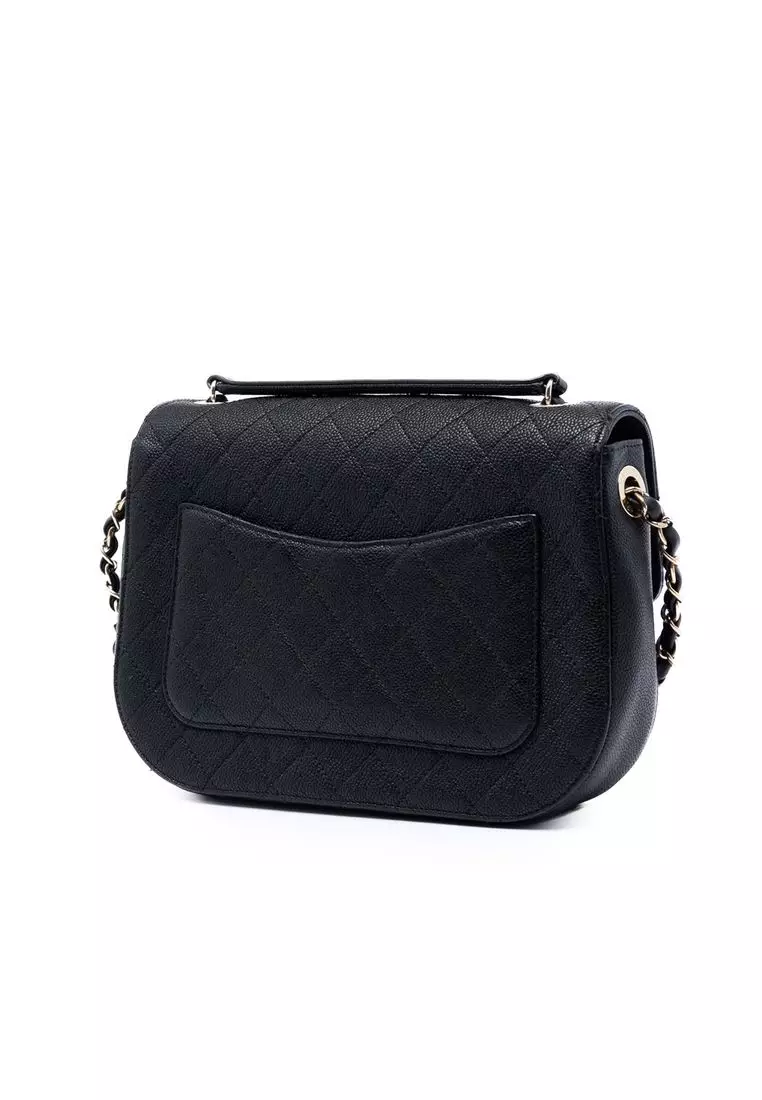 Pre-Loved Chanel Paris Cuba Medium Quilted Caviar Thread Around Flap
