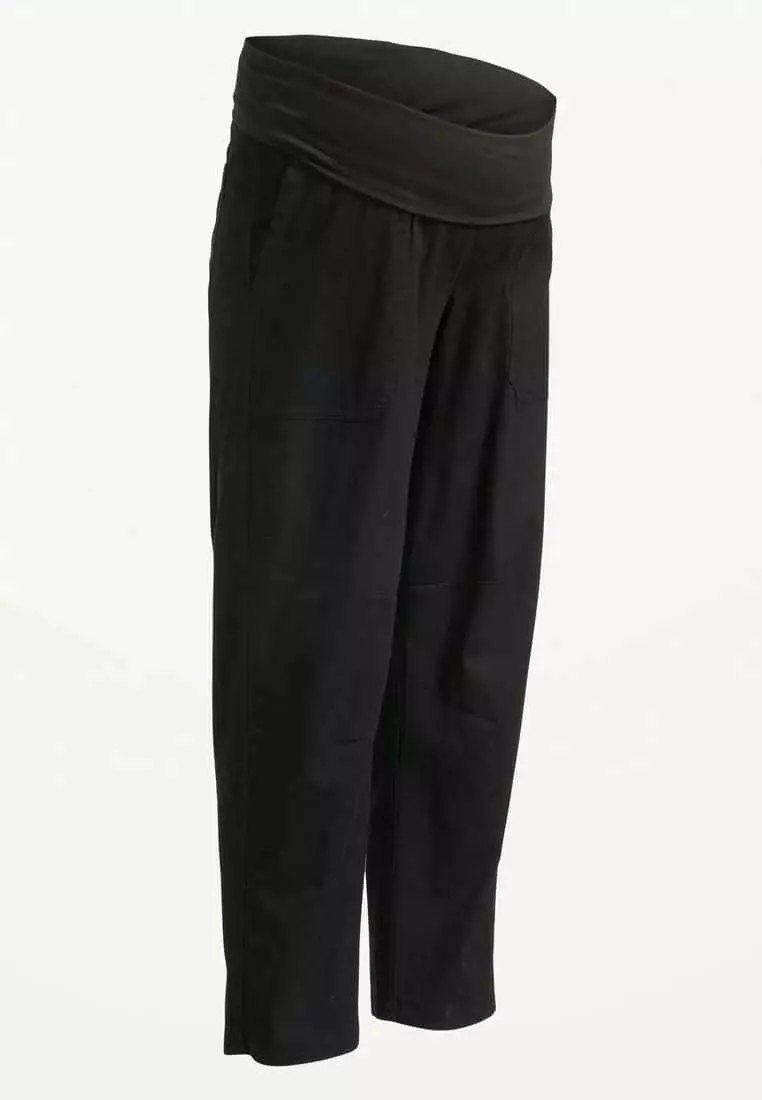 Maternity Rollover-Waist Workwear Pants