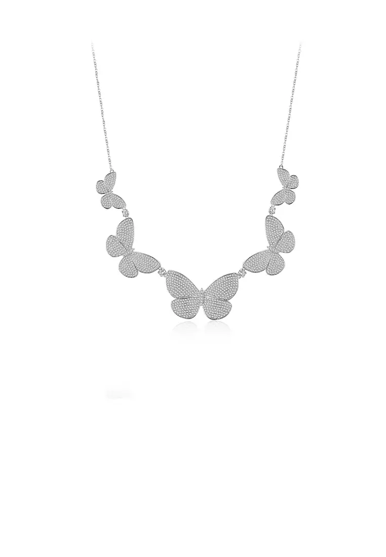 Cz butterfly hotsell necklace