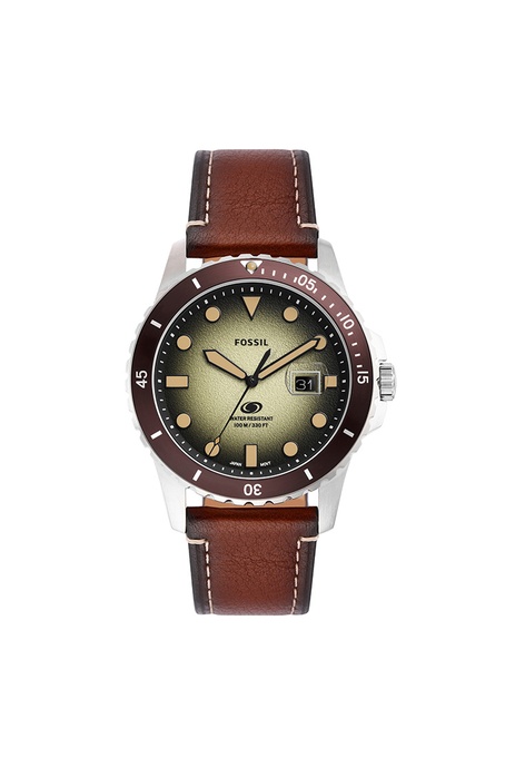 Fossil Fossil Blue Brown Leather Watch FS5961