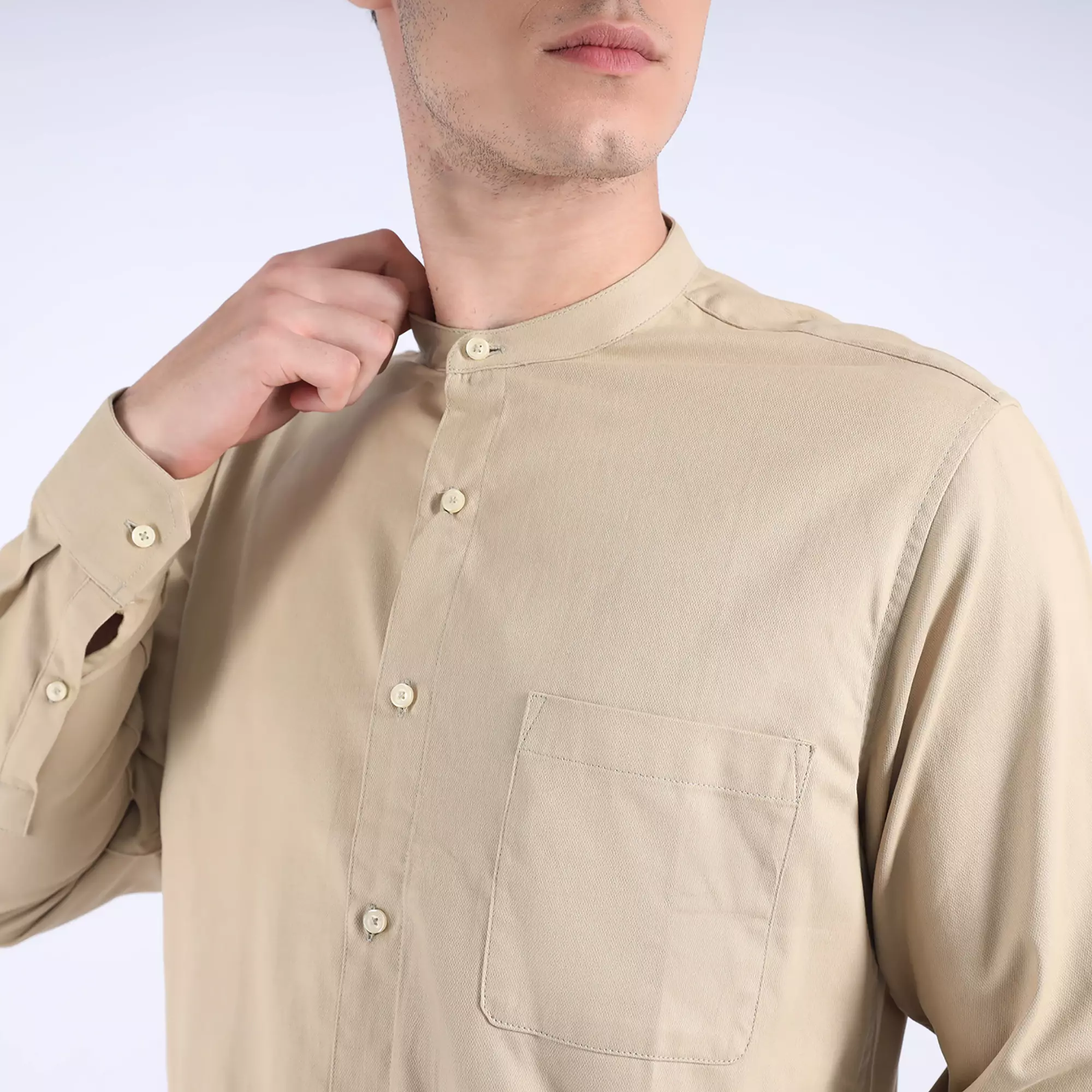 LARUSSO X Rizky Ridho - Form + Focus - Koko Ultra Soft Lengan Panjang - Twill Brown