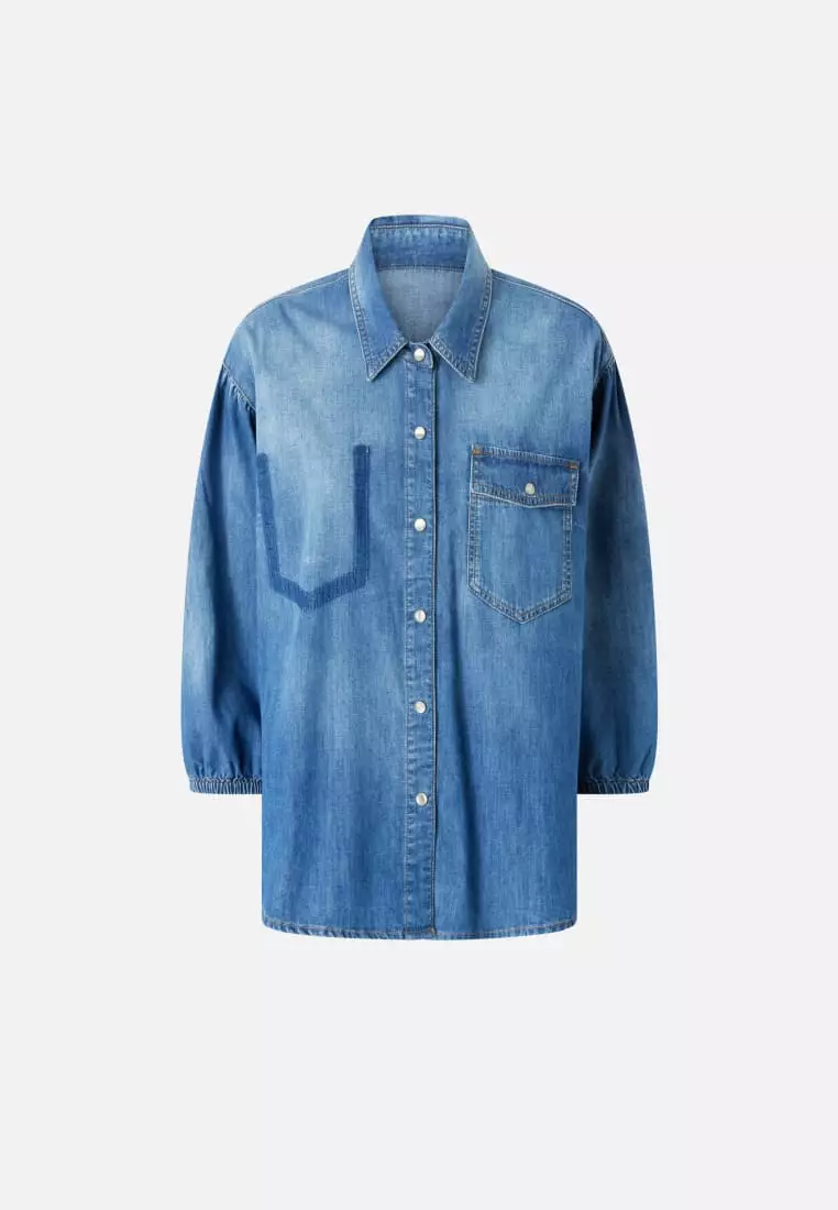 Buy Pinko Cropped denim jacket with sequins 2025 Online | ZALORA