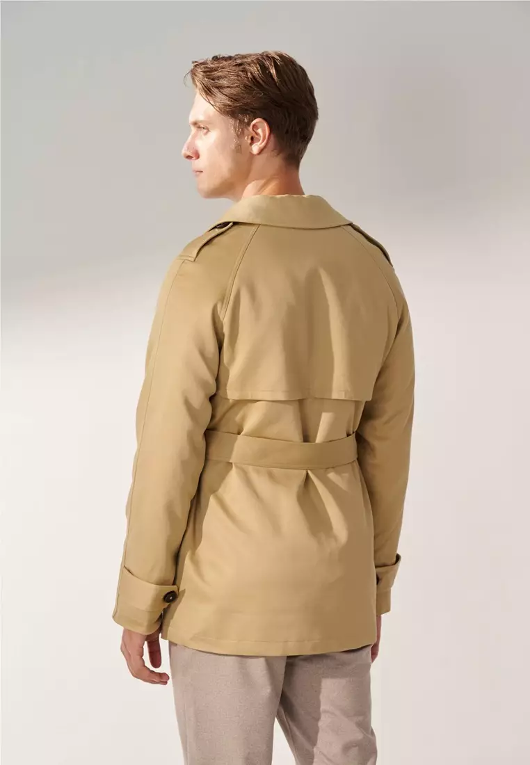 Khaki Motocycle Trench Coat