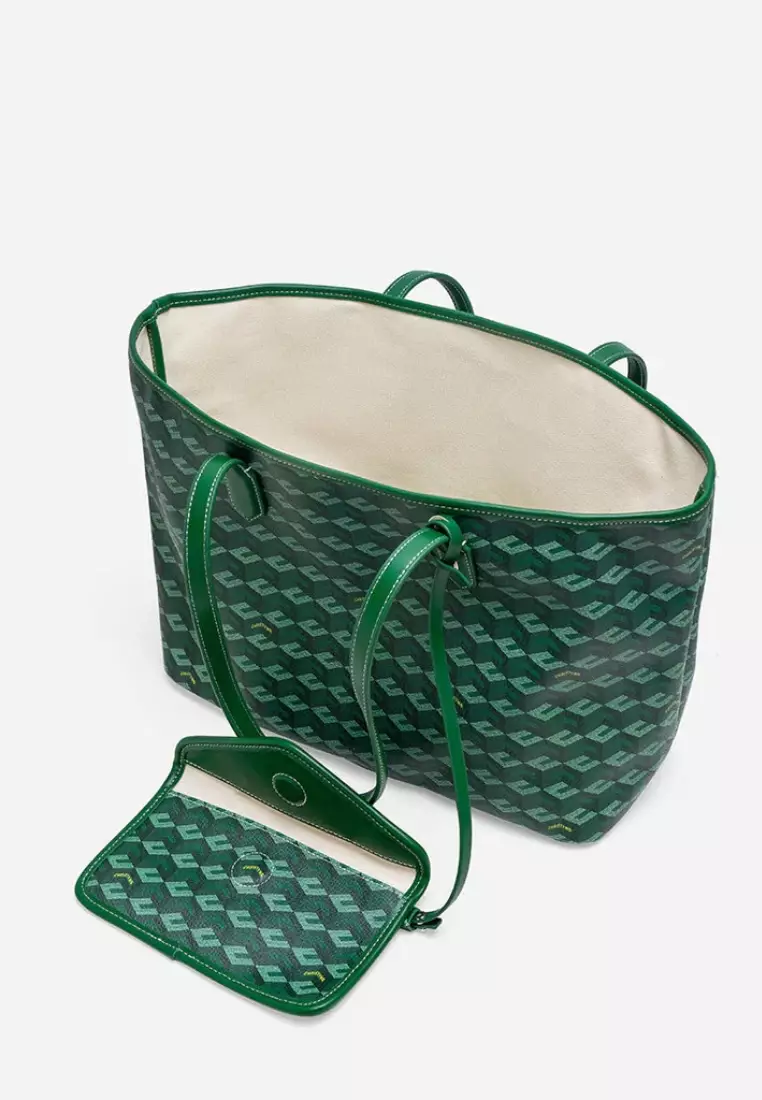 Russo Monogram Tote Bag Green