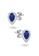 Aquae Jewels white Earrings Empress Precious Stone, 18K Gold and Diamonds with Ruby - Emerald - Sapphire - White Gold,Sapphire 46416ACD122061GS_1