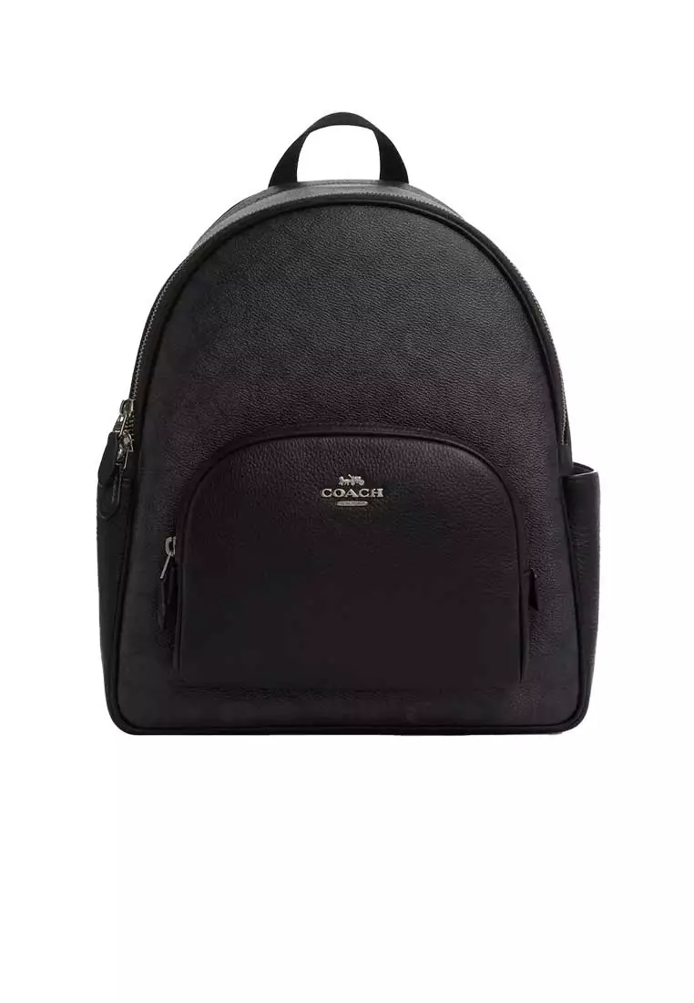 Buy Coach Court Backpack In Signature Canvas Charcoal/Black CZ176