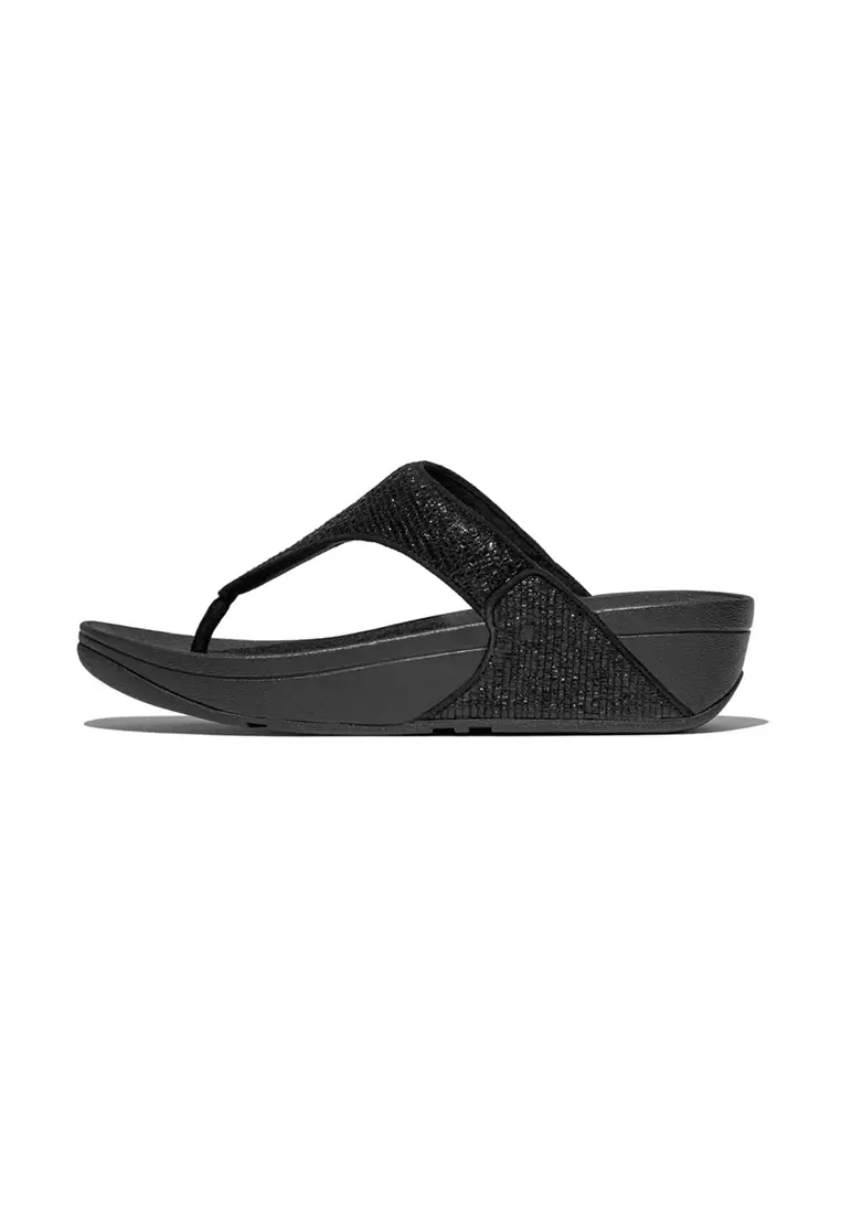 Lulu Crinkled-shimmer Toe-post Sandals